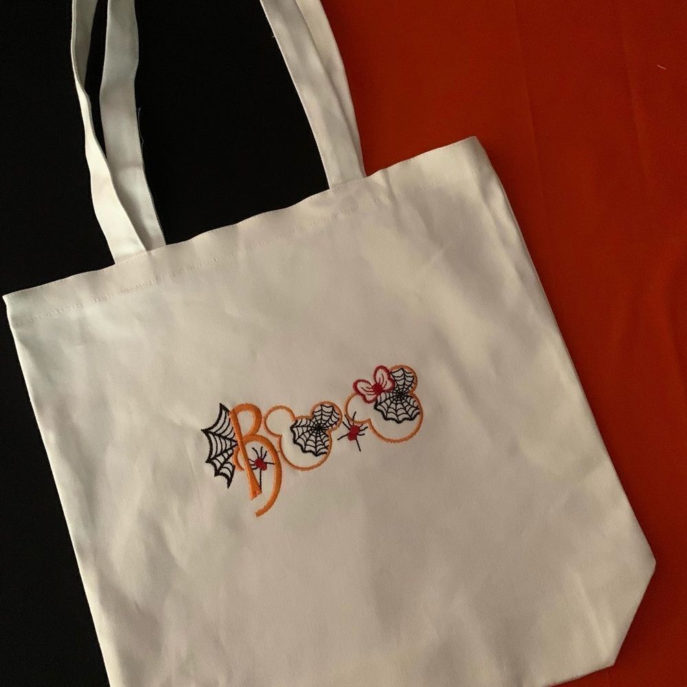 𝅺👻🧡🖤FREE NAME🧡Canvas tote bag/Trick or Treat